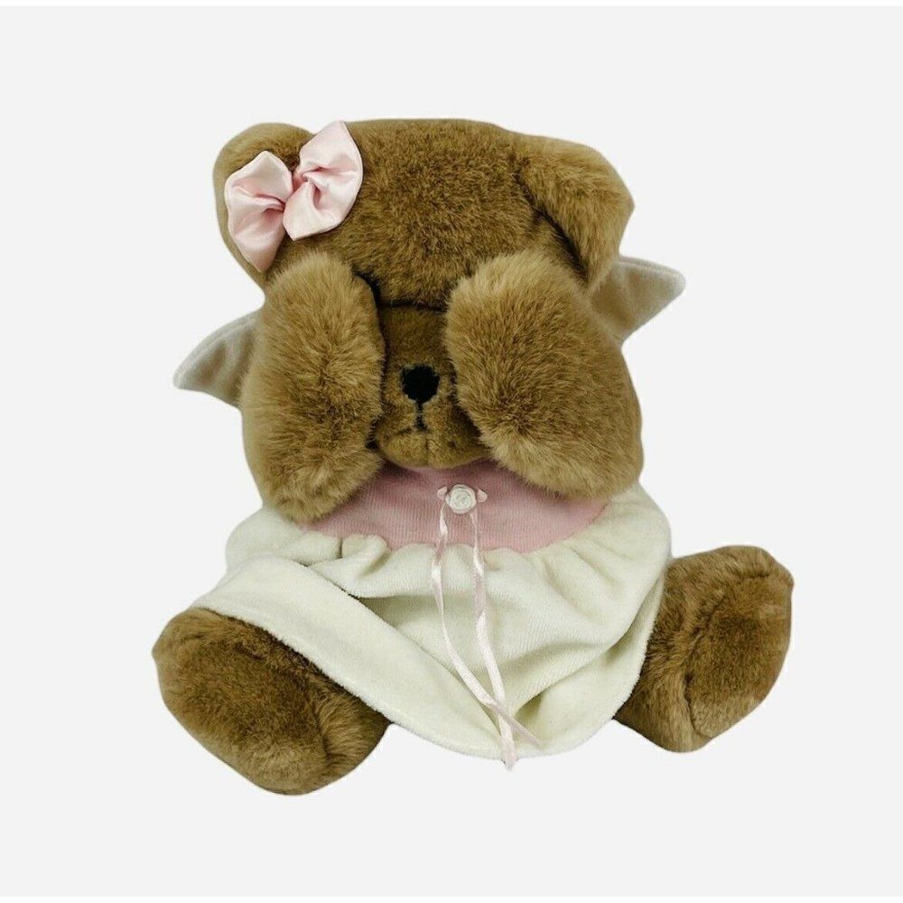 RARE Vtg 90s Mango Teddy Bear Peekaboo Angel Plush Magnetic Jointed Anchorage AK - Picture 2 of 9